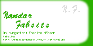nandor fabsits business card